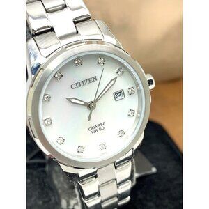 Citizen Women's Watch EU6070-51Y Quartz White Mother of Pearl Dial 28mm